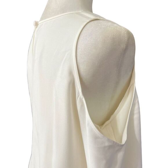 Veronica Beard White Cold-Shoulder Blouse Medium Size10 Viscose blend - Picture 11 of 11